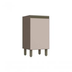 Gabinete De Cozinha Modulado Balcão Connect C/ 1 Porta S/ Tampo 40cm Off White - Henn