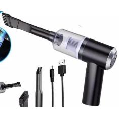 Aspirador de Pó Portátil Recarregável 120W - Preto - Melhor Preço