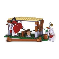 Bloco de Montar Cavaleiros Estábulo 129 peças Multikids - BR1343