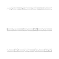 Pulseira Aço Chapa Lisa com H Trabalhada 7.35mm