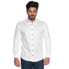 Camisa Social Teodoro ML Slim Fit Algodão Xadrez Casual