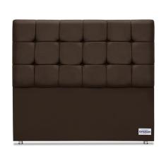 Cabeceira Amur Veluto Marrom Casal (12x140x125) - Ortobom