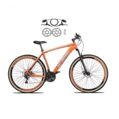 Bicicleta Aro 29 Ksw Xlt 24v Freios Disco Hidráulicos Garfo Suspensão Pneu Faixa - Laranja Tam.17