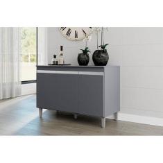 Balcão de Cozinha Ambiente Manu com Tampo 120 cm Cinza Fosco - AJL - A