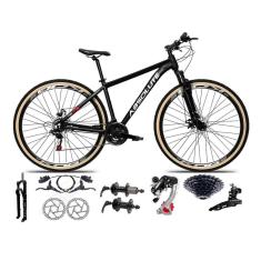 Bicicleta Aro 29 Absolute Nero 5 Câmbios Shimano 24v K7 Freio Hidráulico Susp.Trava Pneus com Faixa-Unissex