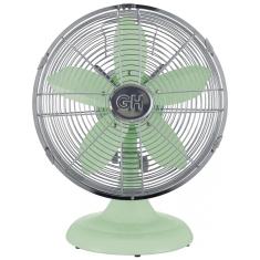 Ventilador de Mesa Retrô com 3 Velocidades, 110V, Good Housekeeping 92604, Verde