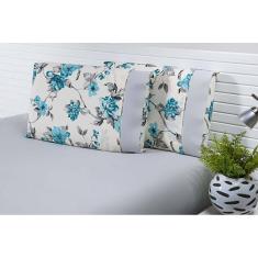 Jogo Lençol Solteiro 2 Peças 1,88X0,88X40Cm 180 Fios Floral