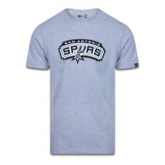 Camiseta Nba San Antonio Spurs Preto Mescla Cinza New Era