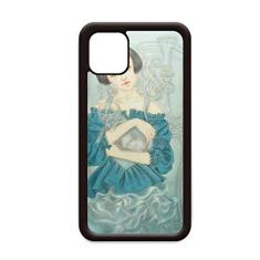 Capa azul com pintura chinesa para iPhone 11 Pro Max para Apple Mobile Case Shell