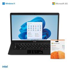 Notebook Ultra Windows 11 Home Intel Celeron 4GB 120GB SSD 14,1 Pol. HD, Preto - UB235