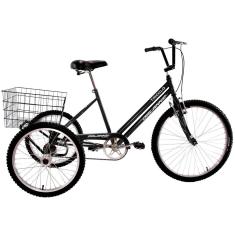 Bike Bicicleta Triciclo Adulto Aro 20 Food Bike Preto