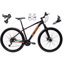  Bicicleta aro 29 Ksw Xlt 24v Câmbios Shimano Freios Hidráulicos Garfo com Suspensão - Preto\Laranja 