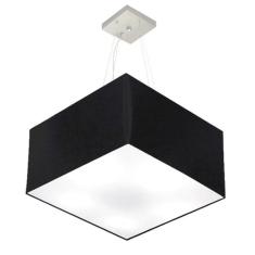 Lustre Pendente Quadrado Md-4077 Cúpula Em Tecido 30/50x50cm