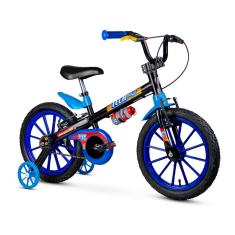 Bicicleta Infantil Aro 16 Com Rodinhas Nathor Bike Criança Menino Tech Boys