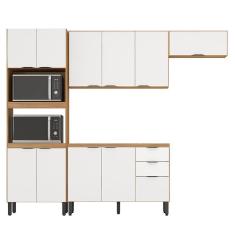 Cozinha Modulada Composição Fmt004 Firenze 4 Peças Amêndola Branco - Demóbile Amêndola Branco