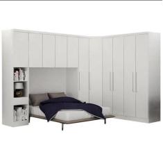 Guarda Roupa Modulado Rizon 005 Casal 6 Peças Novo Horizonte, Branco
