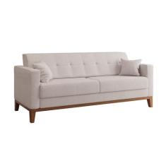 Sofá 3 Lugares Narvik Linho Cru - Keva