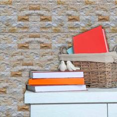 Papel de Parede Adesivo Lavável Pedra Canjiquinha  Claro