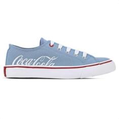 Tênis Coca Cola Wooster Canvas Azul e Branco - Feminino-Feminino