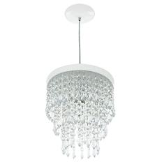 Lustre Pendente De Cristal Acrílico Manucrillic Branco