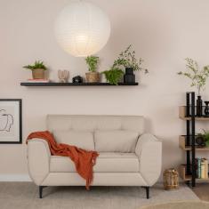 Sofá 2 Lugares Piacenza Linho Bege 152 cm