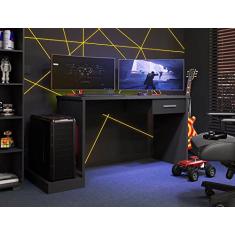 Mesa Gamer 1 Gaveta DRX 9000 Siena Móveis Preto Black