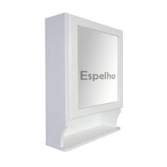 Armário Aéreo para Banheiro com Espelho Retrô Espelheira - Branco - Fo