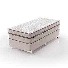 Cama Box Solteiro 88x188x63cm Molas Ensacadas Sonhare Bege