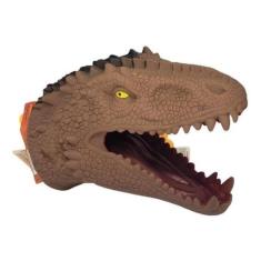 Fantoche Dinossauro T-Rex Marrom 1 Peça - Adijomar