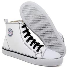 Tênis Feminino Cano Alto Amarrar Classico Confortavel-Feminino