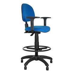 Cadeira Caixa Ergonômica NR17 Jserrano Azul Royal com Braço Regulável - ULTRA Móveis