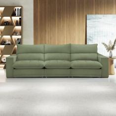 Sofá Retrátil e Reclinável Martinho 410cm Verde