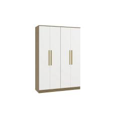 Guarda-Roupa 4 Pts 2 Gvts Kappesberg Adapt Nogueira/Branco