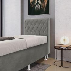 Cabeceira Bellatrix 90 para Cama de Solteiro Sued Cinza Aradecor, Cinz