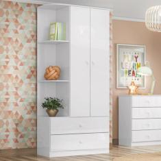 Guarda-Roupa de Bebê Labirinto 2 Portas 2 Gavetas Branco - Henn, Bebê,