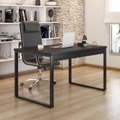 Mesa de Escritório Málaga Preta 120 cm
