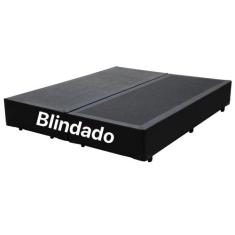 Base Box Casal Bipartido Blindado Sintético Preto - Imperium do Sono