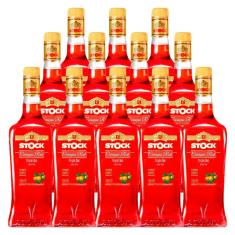 Licor Fino de Laranja Stock Curaçau Red 720ml 12 Unidades
