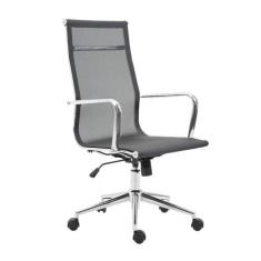 Cadeira de Escritório Presidente Giratória Eames Star Preta - Keva