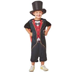 Fantasia Mágico Infantil Roupa Carnaval Halloween + Cartola