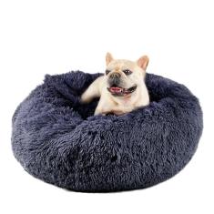 Himax Camas para cães pequenos, cama de cachorro donut com cobertor, cama calmante para cães laváveis (50,8 cm/66 cm/89 cm)