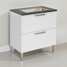 Balcão Cozinha em Aço 1 Porta 1 Gaveta 80cm para Cooktop 5 Bocas Tarsi