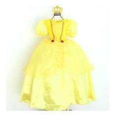 Vestido Infantil Fantasia Bela Aurora Barbie Luxo E  Tiara - Pingo De 