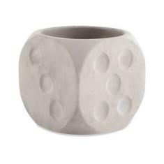 Cachepot Dado em Cimento G - Mart