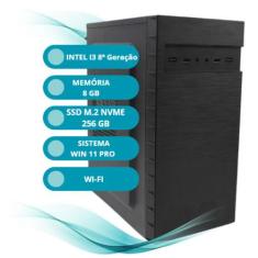 Computador MultiPc i3 8ª Geração 8GB RAM SSD 256GB Nvme Windows 11 Pro