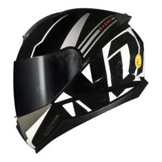 Capacete Norisk Razor Full Preto e Branco, 60