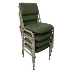 Kit com 4 Cadeiras para Auditórios Linha Hotel Smart Verde