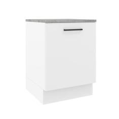 Balcão Madesa Agata 60 Cm 1 Porta - Branco Rustic/branco