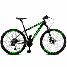 Bicicleta Aro 29 Cripto 18v Absolute Hidráulica Trava E K7 - Preto-verde - 17" Preto-verde