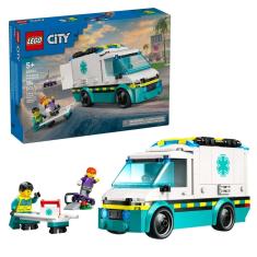 Lego City Great Vehicles Ambulância De Emergência 60451 184 Peças
